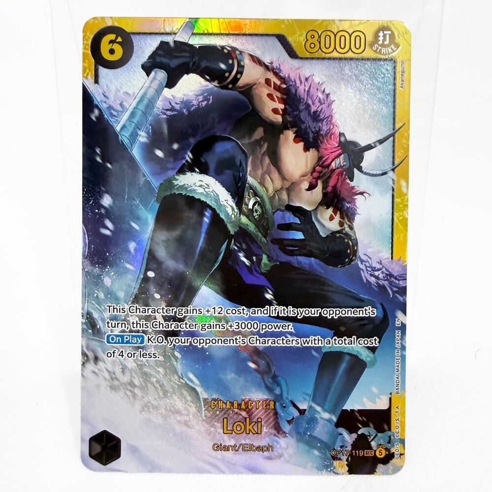 Bandai One Piece Loki OP17-119 SEC The World’s Strongest Warriors Black TCG NM